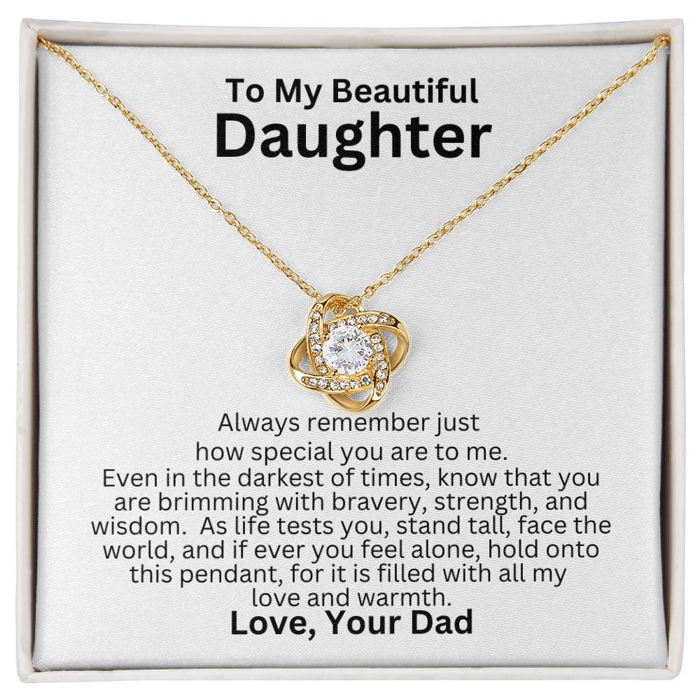 How Special You Are - To My Daughter - Love Knot Necklace
