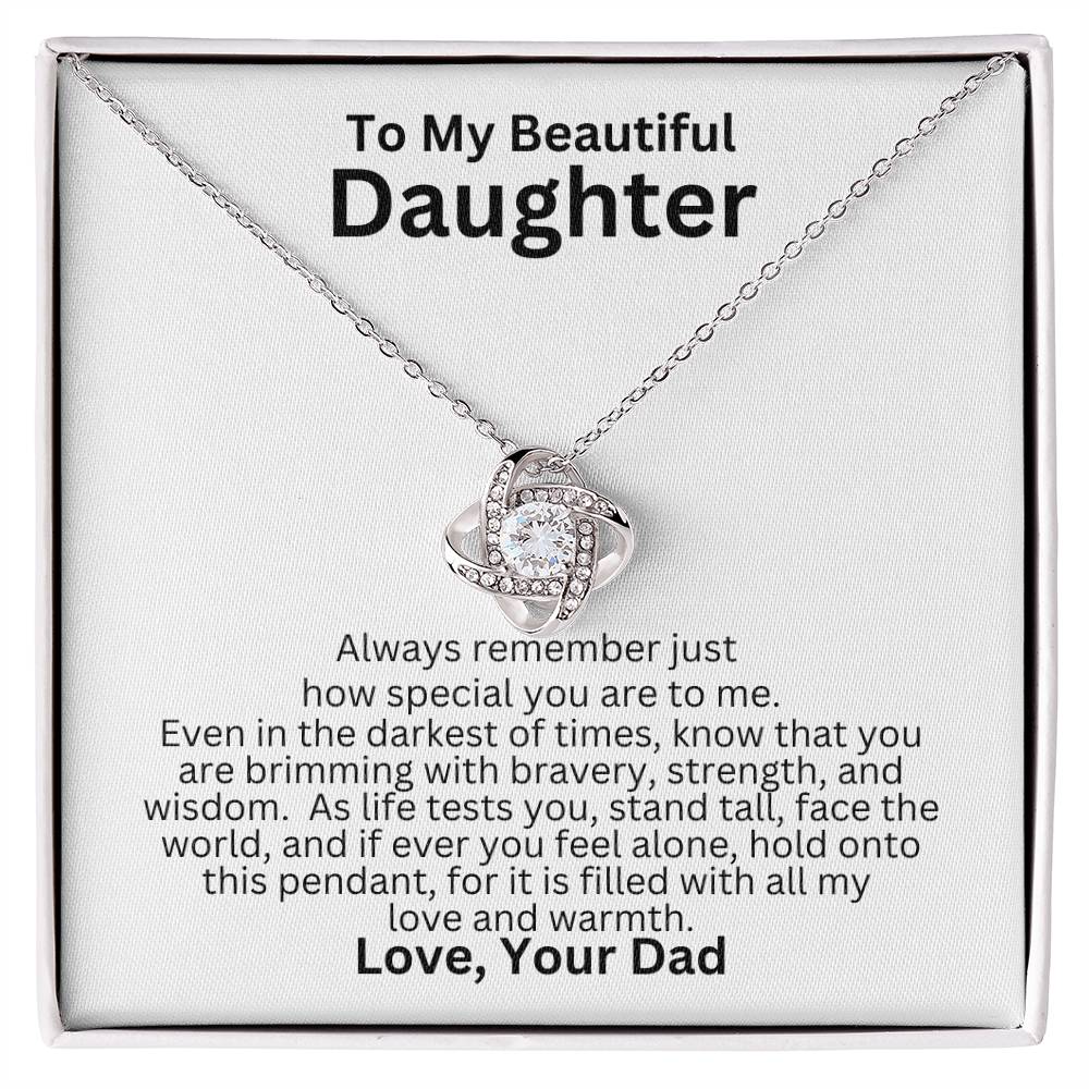 How Special You Are - To My Daughter - Love Knot Necklace