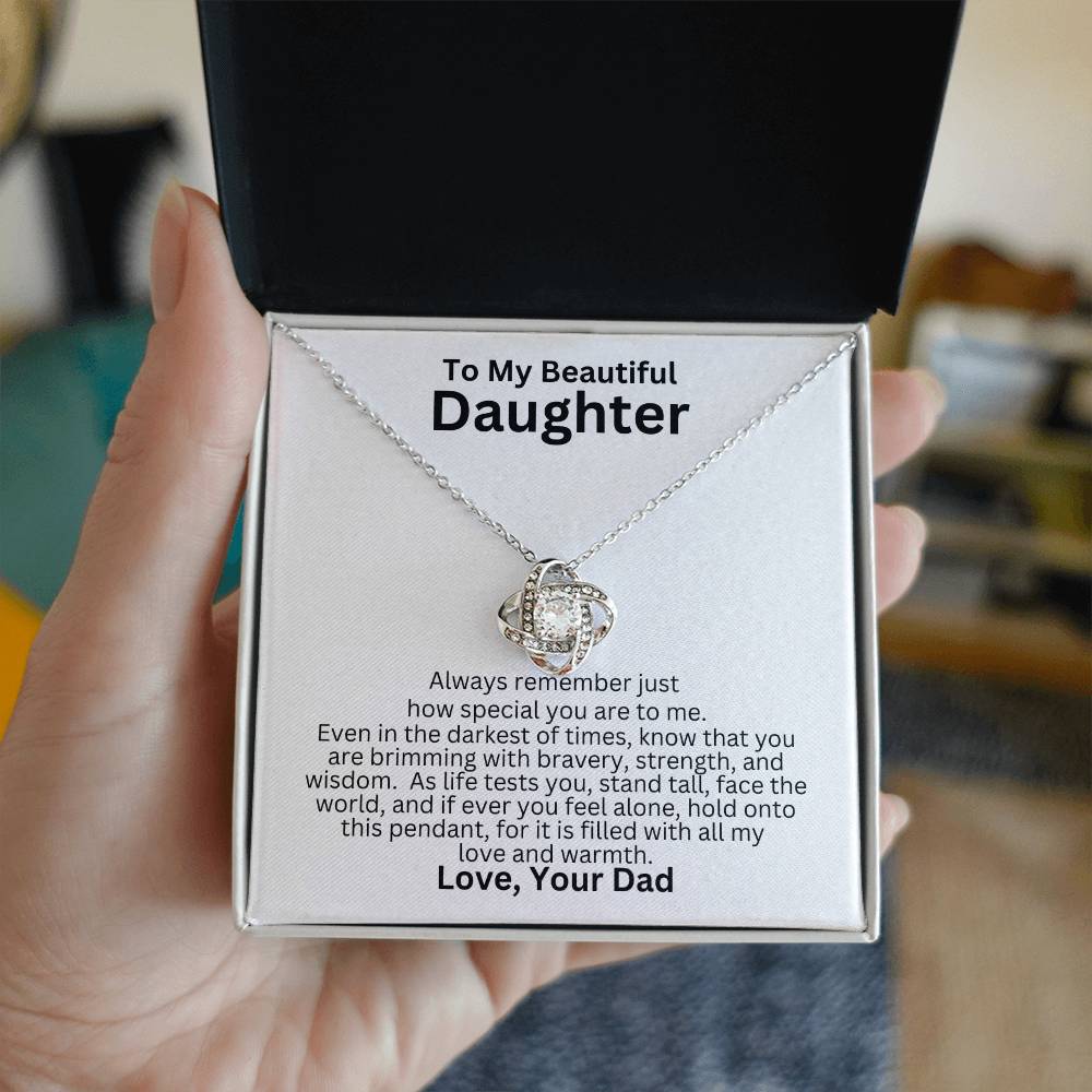 How Special You Are - To My Daughter - Love Knot Necklace
