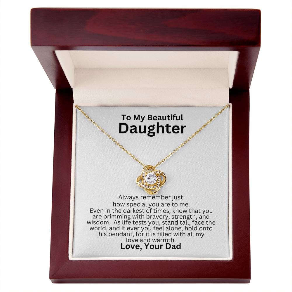 How Special You Are - To My Daughter - Love Knot Necklace