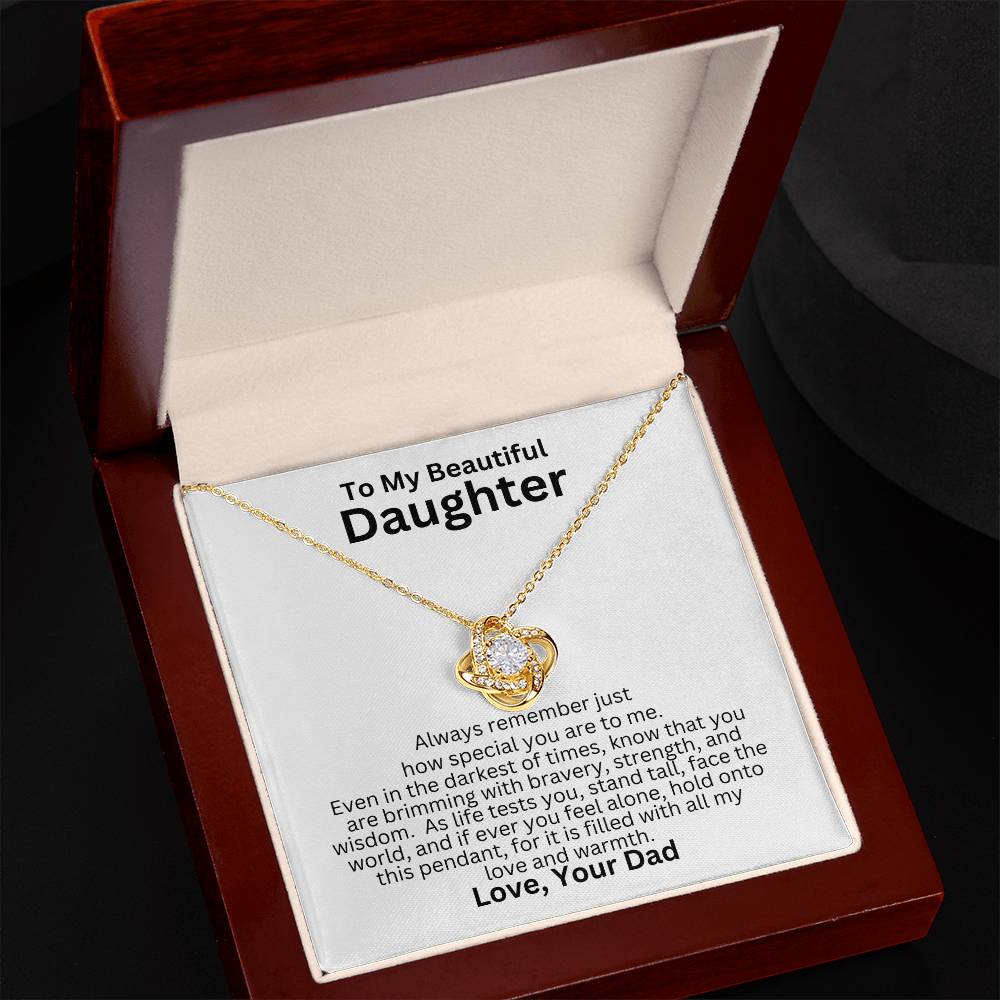 How Special You Are - To My Daughter - Love Knot Necklace