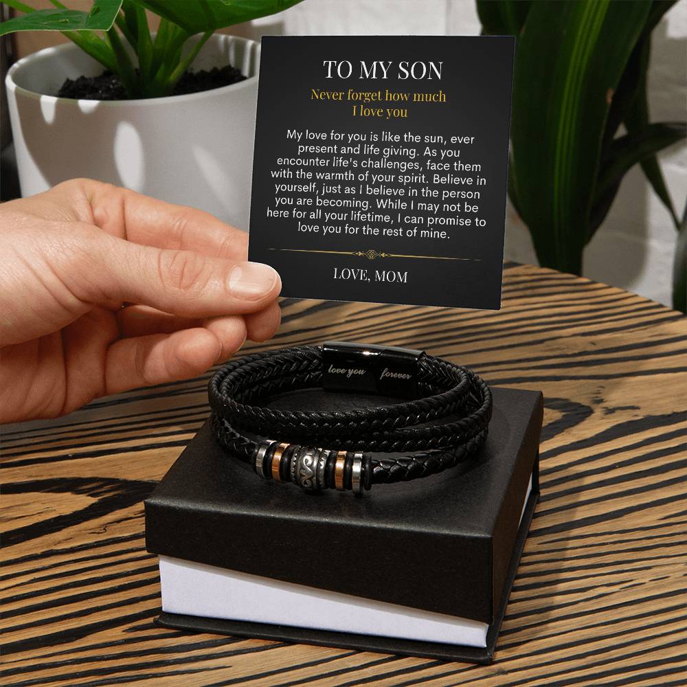 To My Son - Rest Of Mine - Love You Forever Bracelet