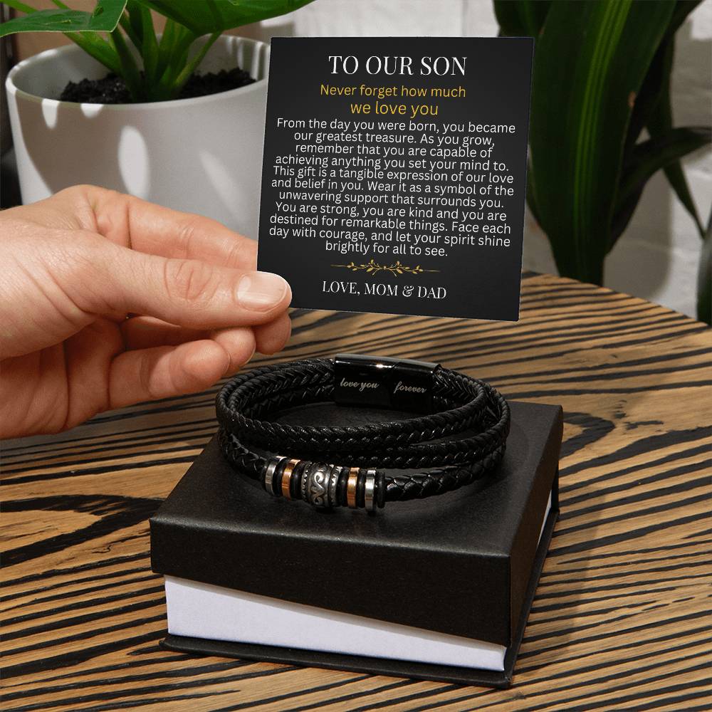 To Our Son - Never Forget That - Love You Forever Bracelet
