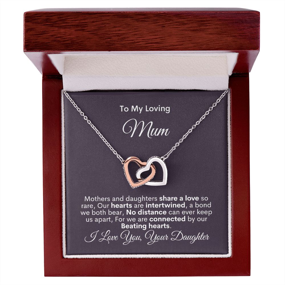 Mum - Share A Love - Interlocking Hearts Necklace