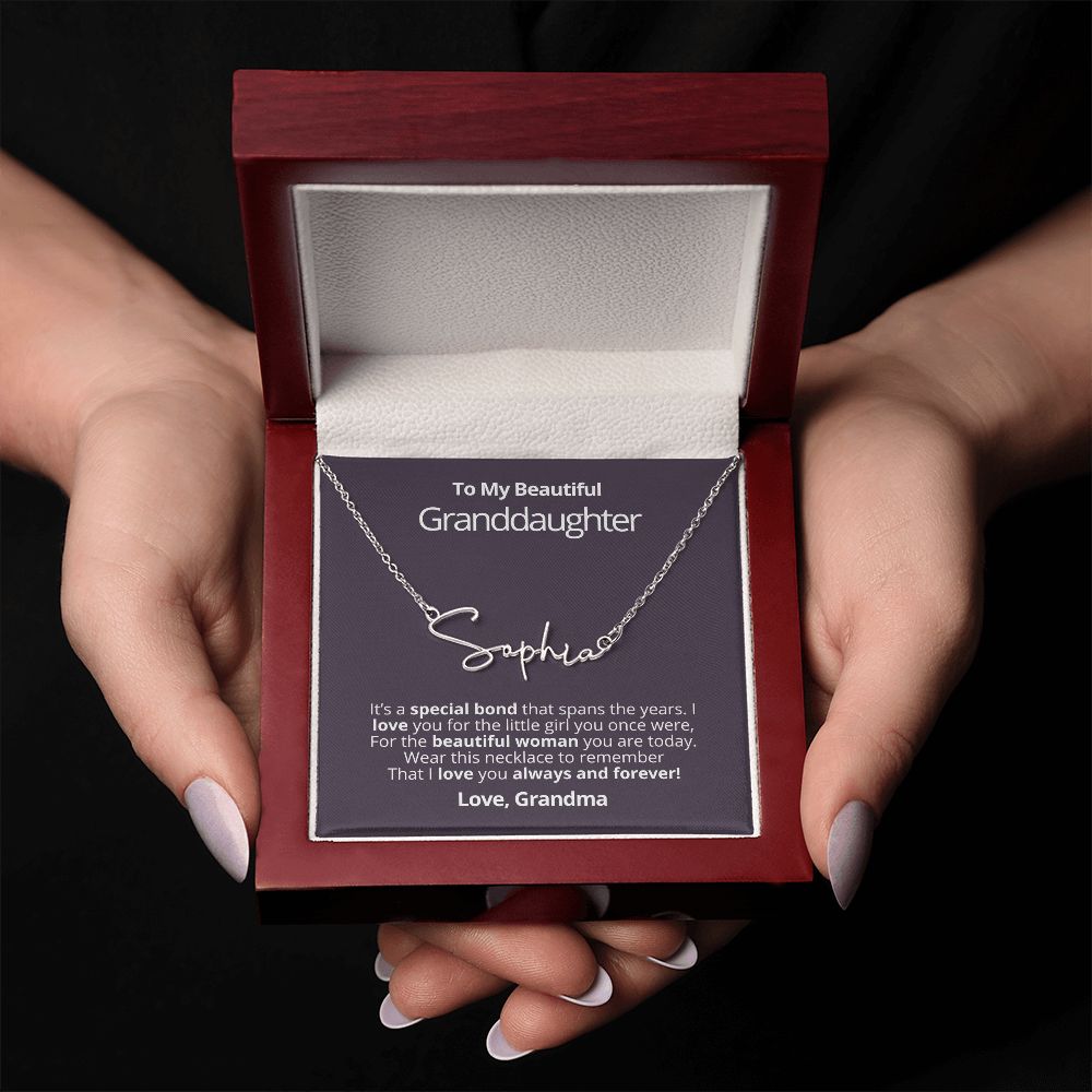 Granddaughter - Beautiful Woman - Signature Necklace