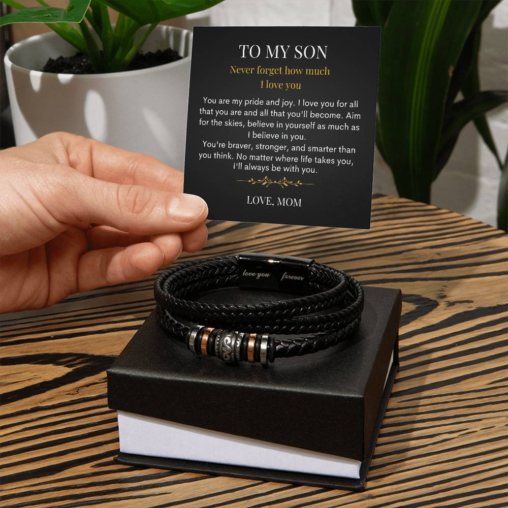 To My Son - My Pride And Joy - Love You Forever Bracelet