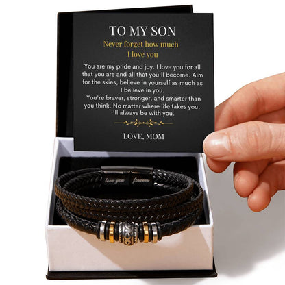 To My Son - My Pride And Joy - Love You Forever Bracelet