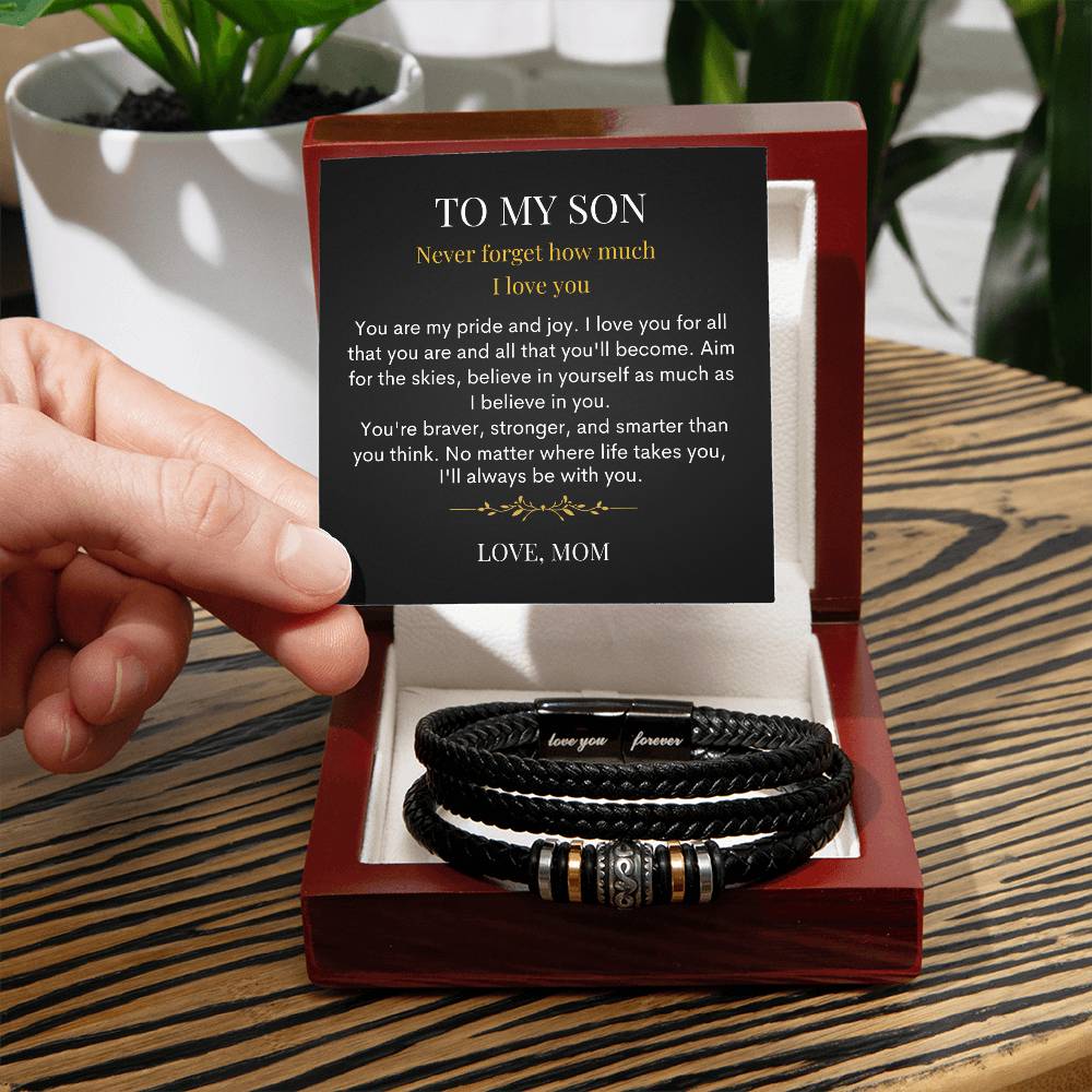 To My Son - My Pride And Joy - Love You Forever Bracelet