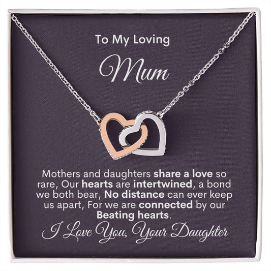 Mum - Share A Love - Interlocking Hearts Necklace